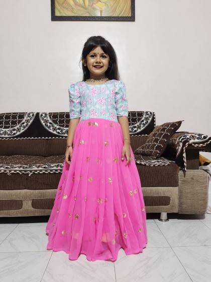 NEW LAUNCING KIDS GOWN Georgette Kidswear suppliers in Ahmedabad